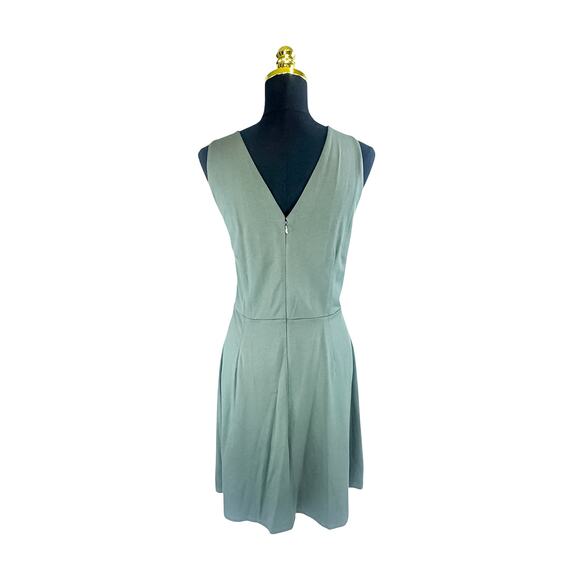LOFT Hunter Green V-Neck Dress Size 16 | Sleeveless | - Picture 3 of 7